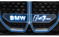 Autko BMW i4 na akumulator dla dzieci Czerwony + Wolny Start + EVA + Ekoskóra + Audio LED + Pilot