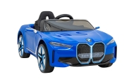 Autko BMW i4 na akumulator dla dzieci Niebieski + Wolny Start + EVA + Ekoskóra + Audio LED + Pilot
