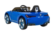 Autko BMW i4 na akumulator dla dzieci Niebieski + Wolny Start + EVA + Ekoskóra + Audio LED + Pilot