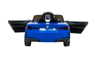 Autko BMW i4 na akumulator dla dzieci Niebieski + Wolny Start + EVA + Ekoskóra + Audio LED + Pilot