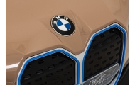 Autko BMW i4 na akumulator dla dzieci Złoty + Wolny Start + EVA + Ekoskóra + Audio LED + Pilot