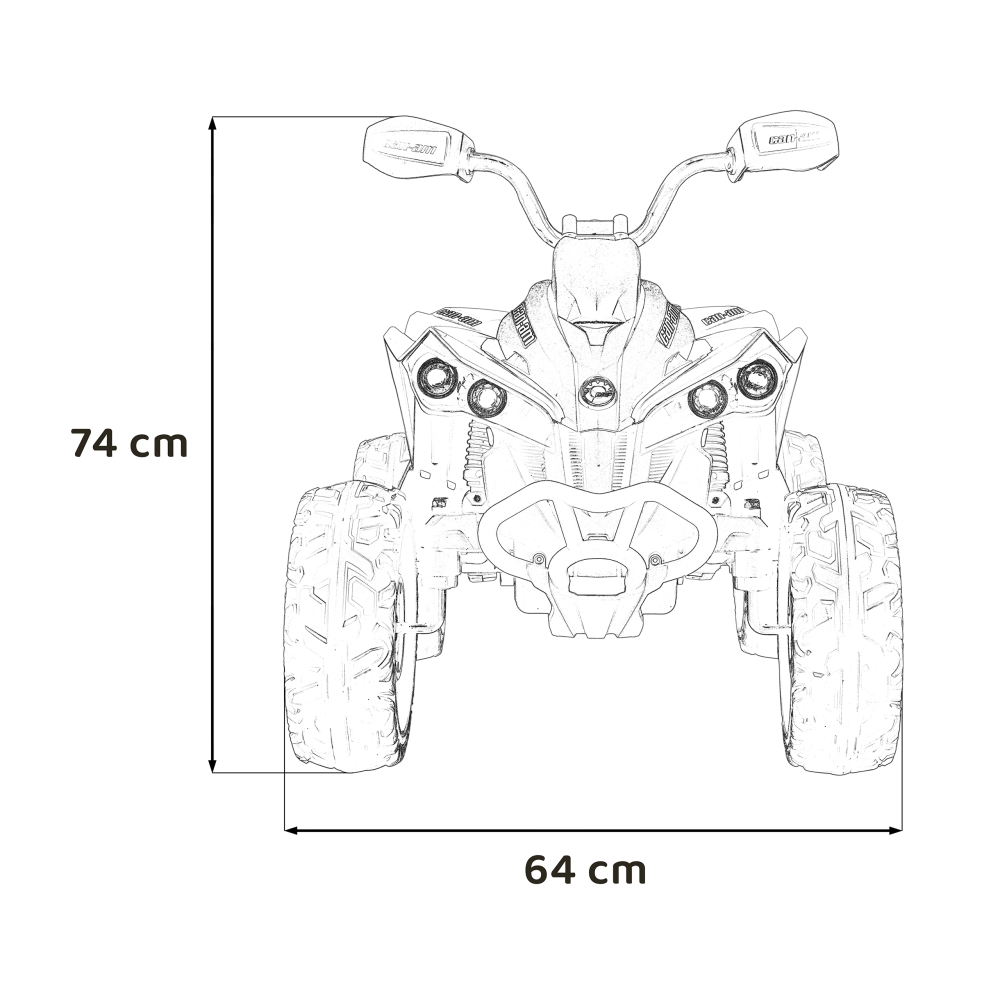 Elektrinis keturratis Maverick ATV, Chaki-Elektromobiliai vaikams, Keturračiai ir bagiai-e-vaikas