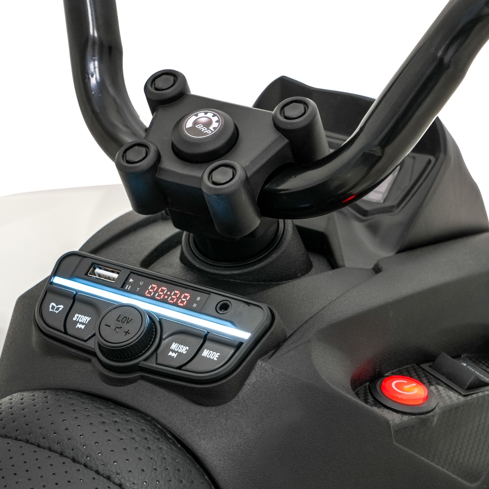Elektrinis keturratis Maverick ATV, White-Elektromobiliai vaikams, Keturračiai ir bagiai-e-vaikas