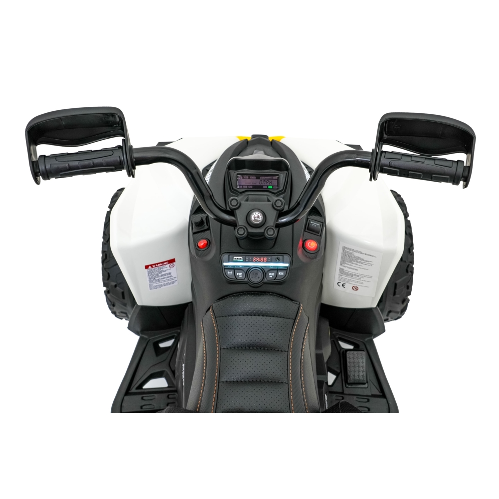 Elektrinis keturratis Maverick ATV, White-Elektromobiliai vaikams, Keturračiai ir bagiai-e-vaikas