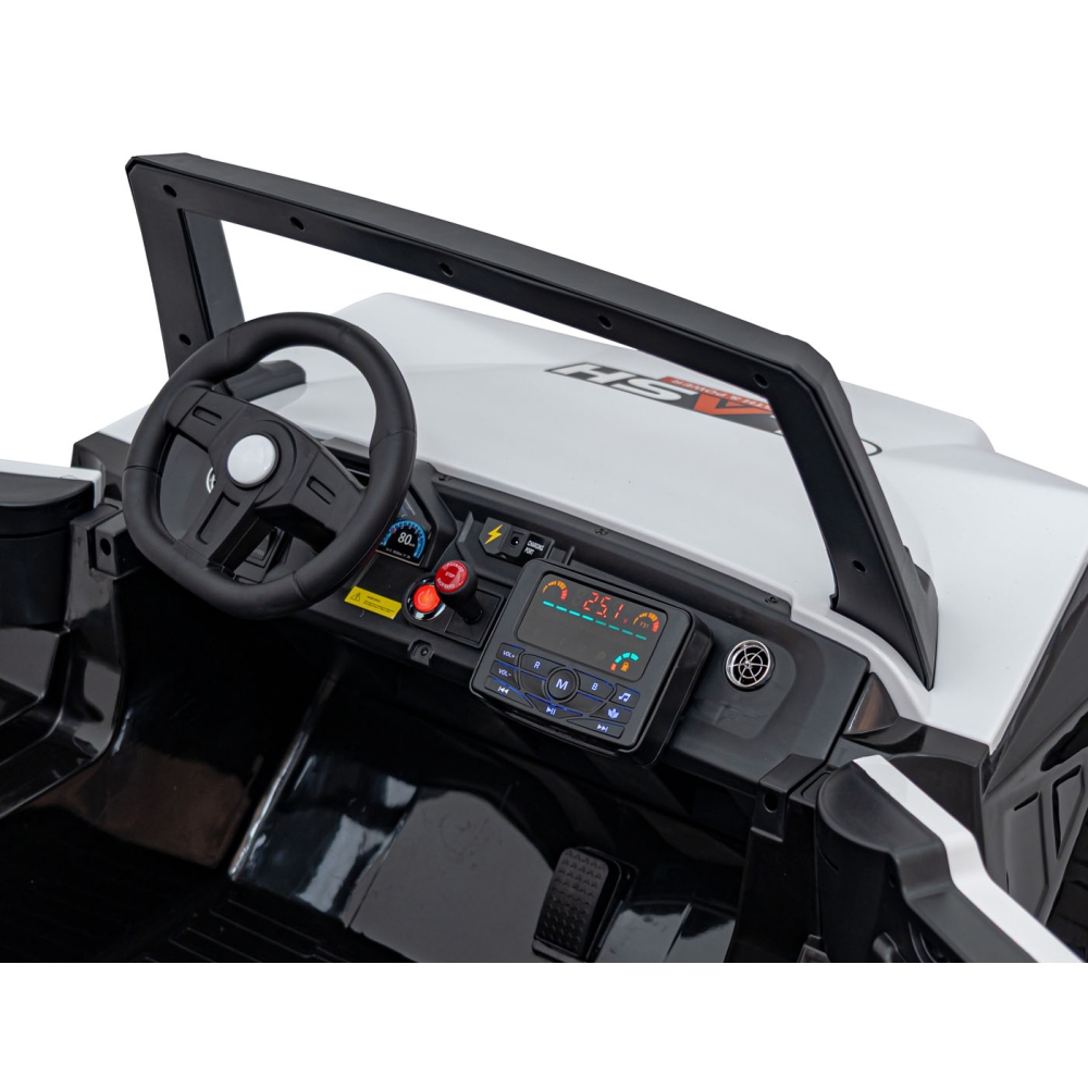 Elektrinis Buggy Clash STRONG 4x4, White-Elektromobiliai vaikams, Keturračiai ir bagiai-e-vaikas