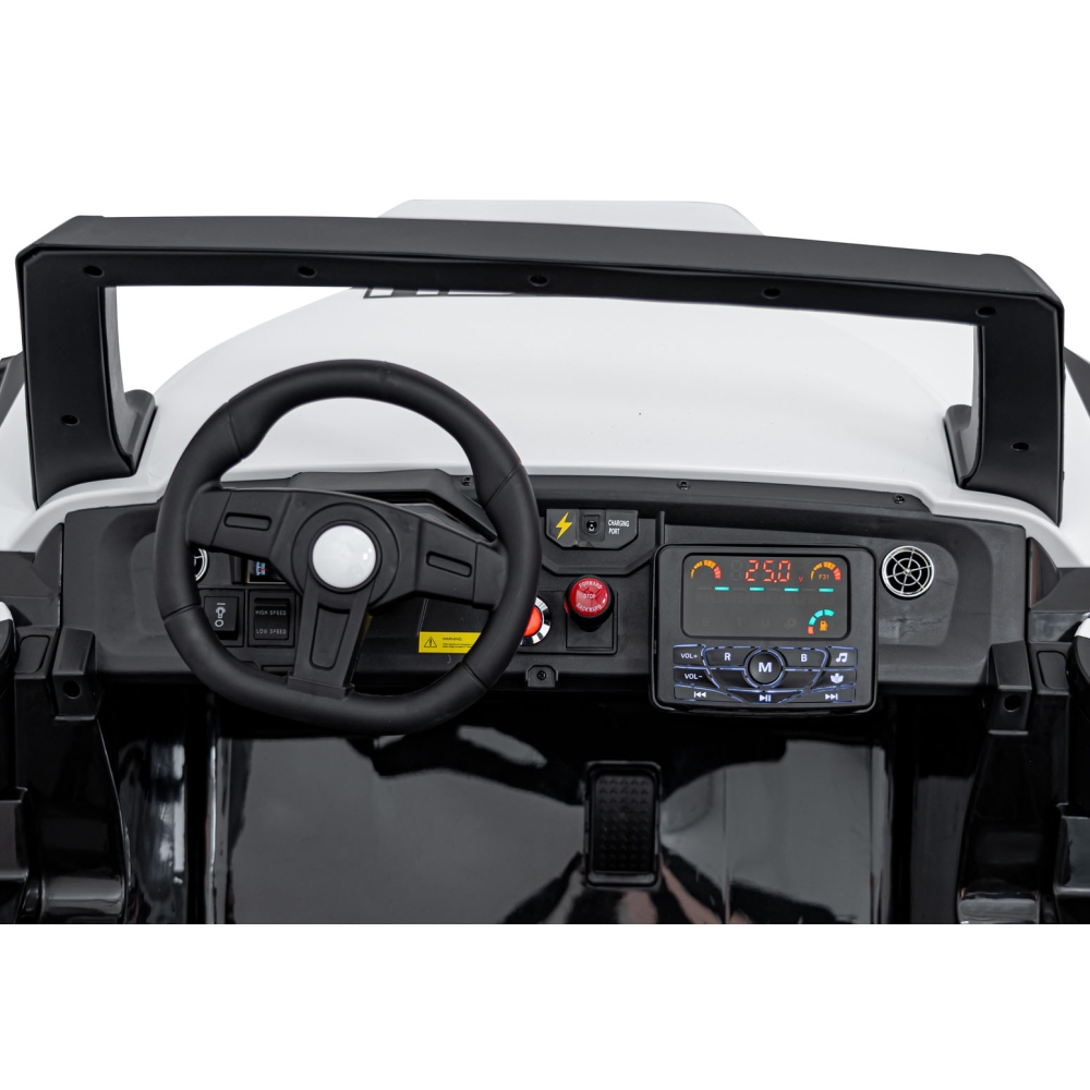 Elektrinis Buggy Clash STRONG 4x4, White-Elektromobiliai vaikams, Keturračiai ir bagiai-e-vaikas