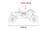 Elektrinis Buggy Clash STRONG 4x4, White-Elektromobiliai vaikams, Keturračiai ir bagiai-e-vaikas