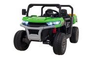 „Auto Pick-Up Speed 900“ vaikams, žalia + 4x4 pavara + atverčiamas kėbulas + bagažinė + nuotolinio valdymo pultas + kastuvėlis +