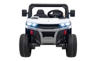 „Auto Pick-Up Speed 900“ vaikams, balta + 4x4 pavara + atverčiamas kėbulas + bagažinė + nuotolinio valdymo pultas + kastuvėlis +