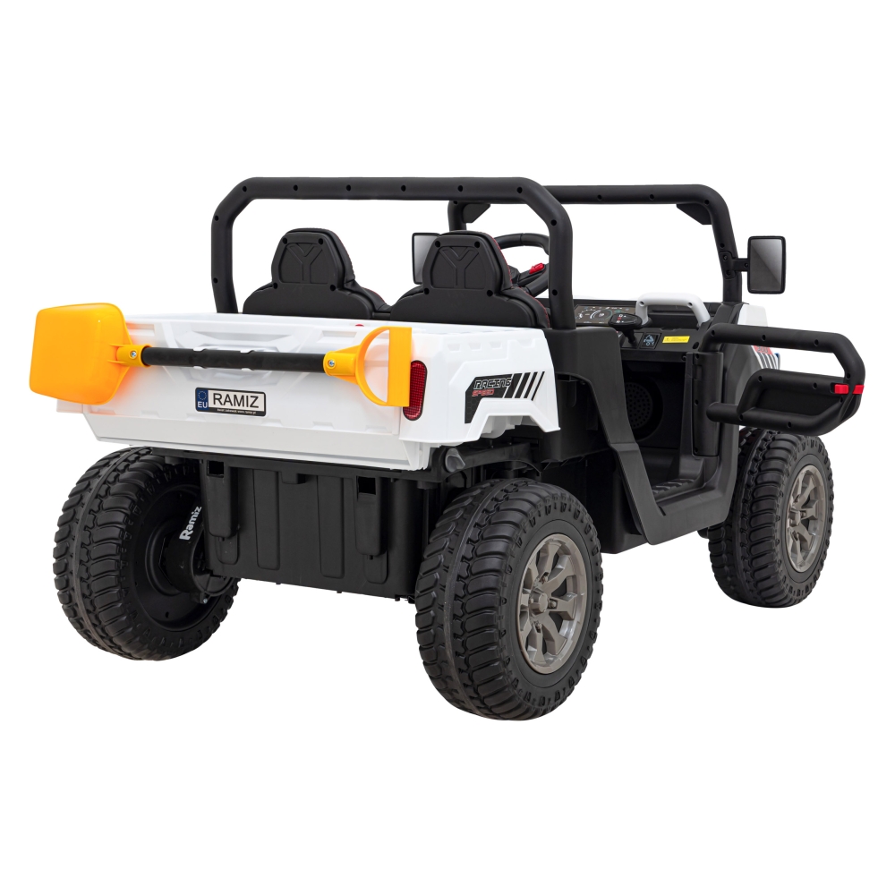 Elektromobilis Auto Pick-Up Speed 900 4x4, White-Elektromobiliai vaikams, Sunkvežimiai-e-vaikas