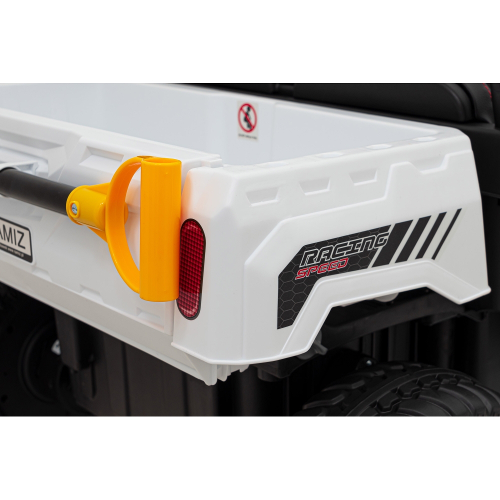 Elektromobilis Auto Pick-Up Speed 900 4x4, White-Elektromobiliai vaikams, Sunkvežimiai-e-vaikas