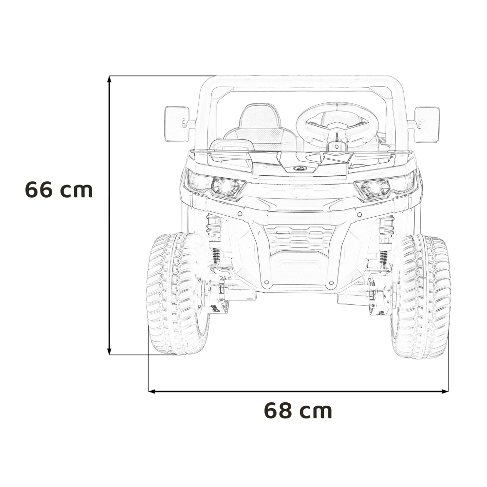 Elektromobilis Auto Pick-Up Speed 900 4x4, White-Elektromobiliai vaikams, Sunkvežimiai-e-vaikas
