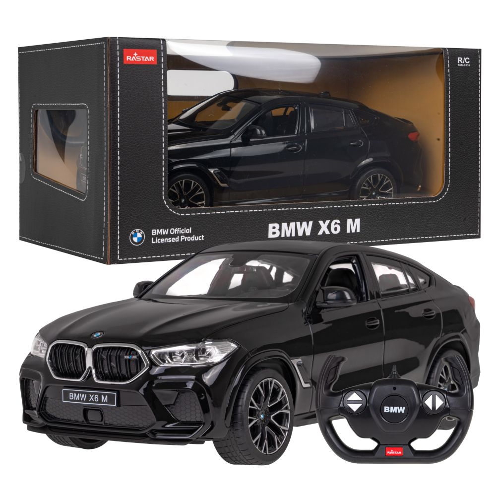BMW X6 M czarny RASTAR model 1:14 Zdalnie sterowane auto + Pilot 2,4 GHz
