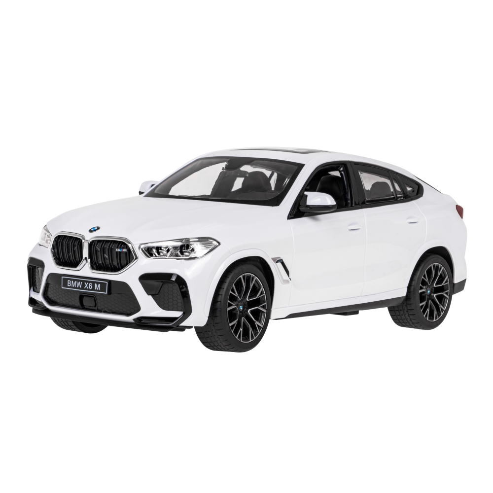Nuotoliniu būdu valdomas BMW X6 M baltas RASTAR 1:14 + 2,4 GHz pultas