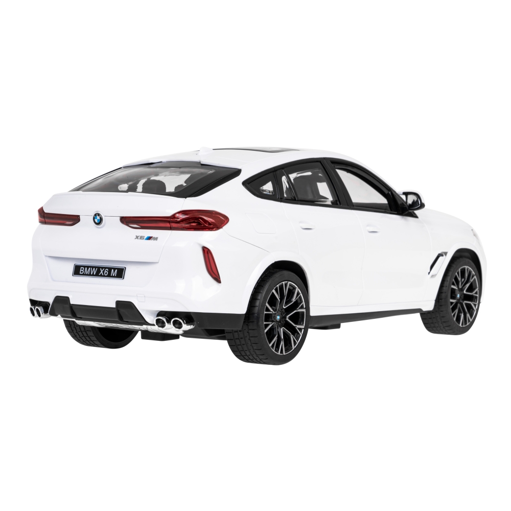 Nuotoliniu būdu valdomas BMW X6 M baltas RASTAR 1:14 + 2,4 GHz pultas