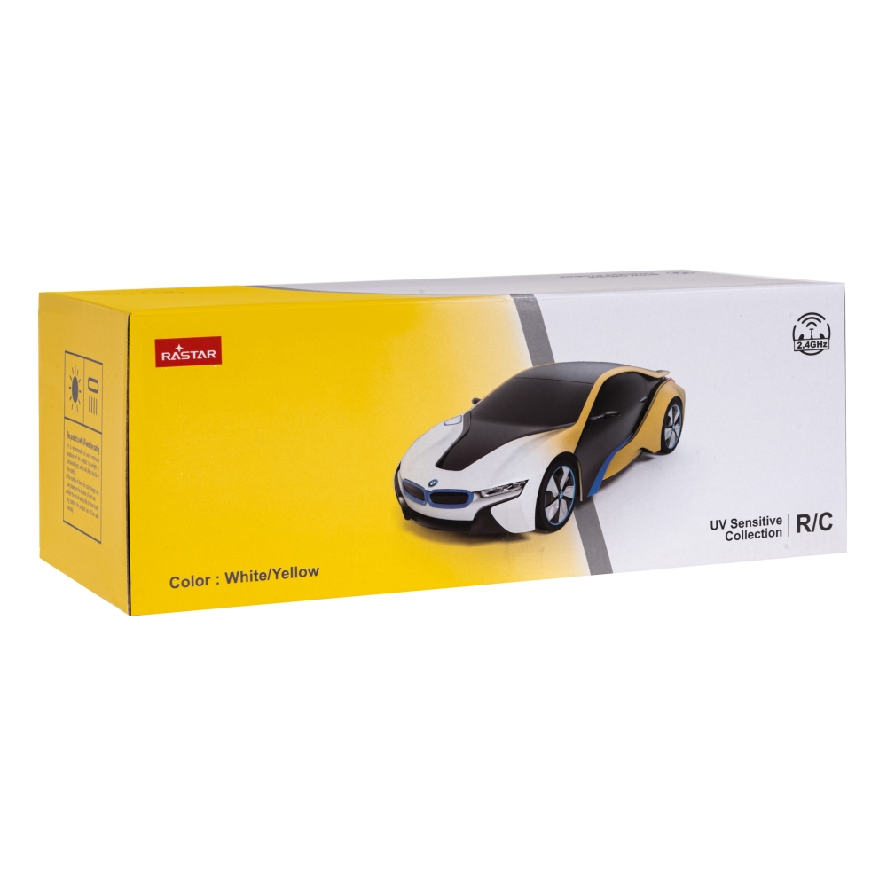 Nuotoliniu būdu valdomas BMW i8 RASTAR 1:24 modelis LED žibintai
