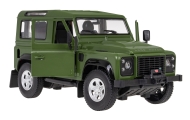 Nuotoliniu būdu valdomas Land Rover Defender žalias RASTAR modelis 1:14