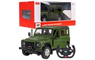 Land Rover Defender zielony RASTAR model 1:14 Zdalnie sterowanie auto + Pilot 2,4 GHz + Ręcznie otwierane drzwi