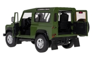 Nuotoliniu būdu valdomas Land Rover Defender žalias RASTAR modelis 1:14