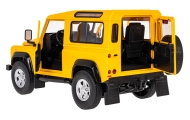 Land Rover Defender żółty RASTAR model 1:14 Zdalnie sterowanie auto + Pilot 2,4 GHz + Ręcznie otwierane drzwi