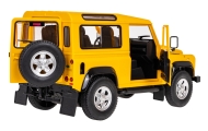 Land Rover Defender żółty RASTAR model 1:14 Zdalnie sterowanie auto + Pilot 2,4 GHz + Ręcznie otwierane drzwi