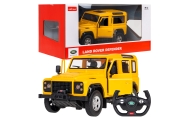 Nuotoliniu būdu valdomas Land Rover Defender geltonas RASTAR 1:14