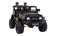 Toyota FJ Cruiser dla dzieci Czarny Liście + Pilot + Napęd 4x4 + Audio LED + EVA + Wolny Start