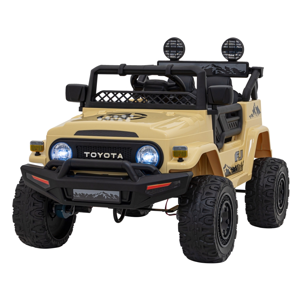 Elektromobilis Toyota FJ Cruiser 4x4, Beige-Elektromobiliai vaikams, Visureigiai-e-vaikas