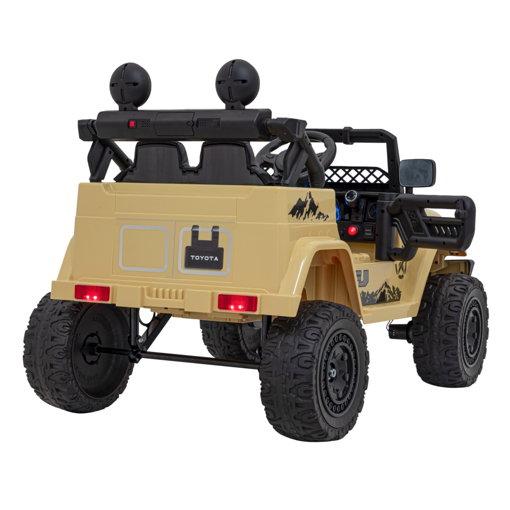 Elektromobilis Toyota FJ Cruiser 4x4, Beige-Elektromobiliai vaikams, Visureigiai-e-vaikas