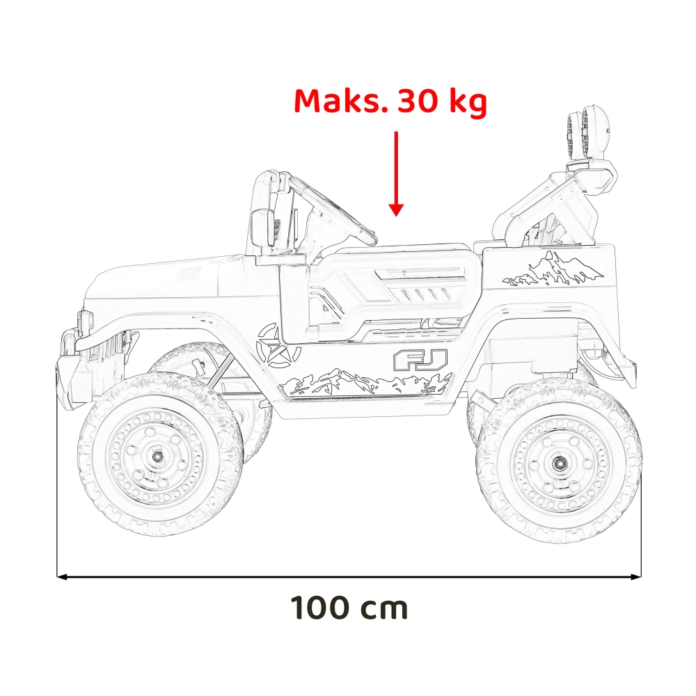 Elektromobilis Toyota FJ Cruiser 4x4, Beige-Elektromobiliai vaikams, Visureigiai-e-vaikas