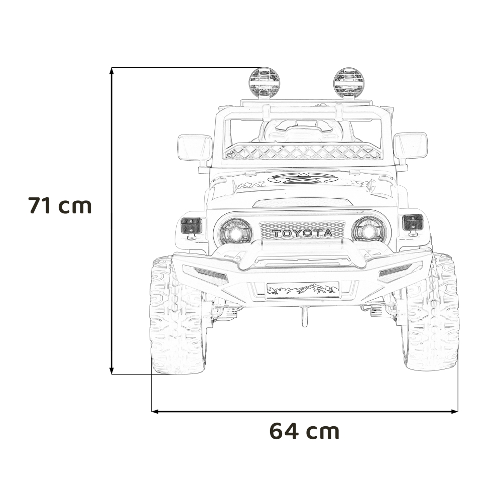 Elektromobilis Toyota FJ Cruiser 4x4, Beige-Elektromobiliai vaikams, Visureigiai-e-vaikas