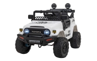 Elektromobilis Toyota FJ Cruiser 4x4, White-Elektromobiliai vaikams, Visureigiai-e-vaikas
