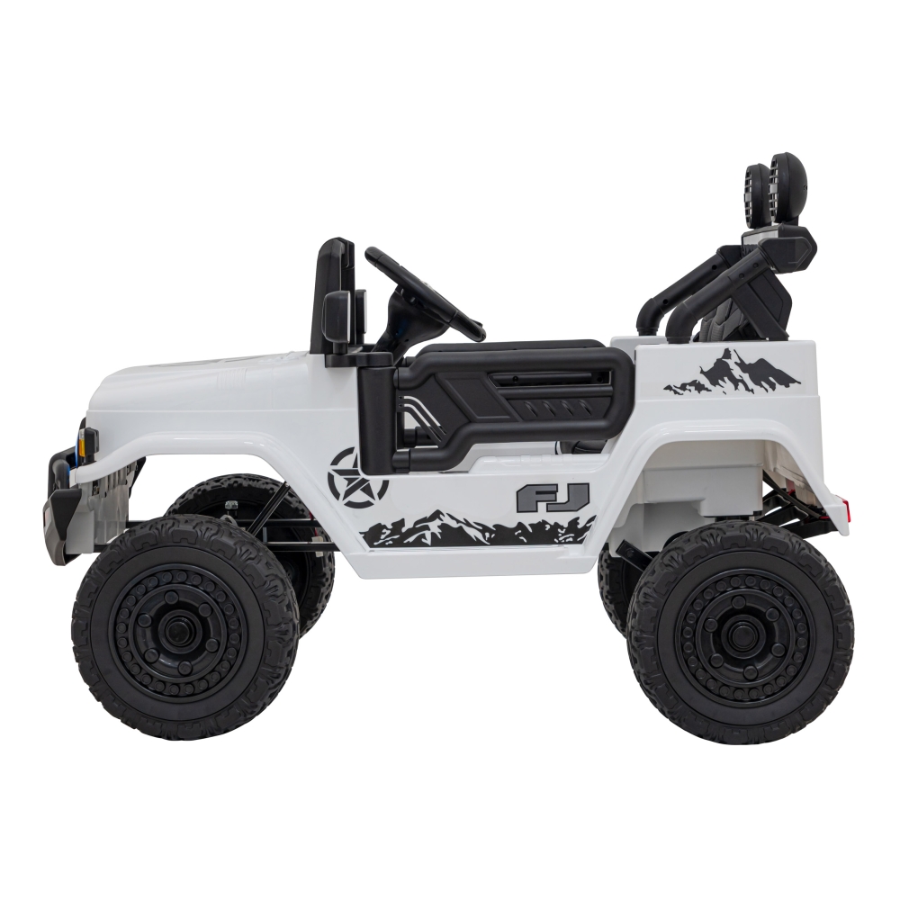 Elektromobilis Toyota FJ Cruiser 4x4, White-Elektromobiliai vaikams, Visureigiai-e-vaikas