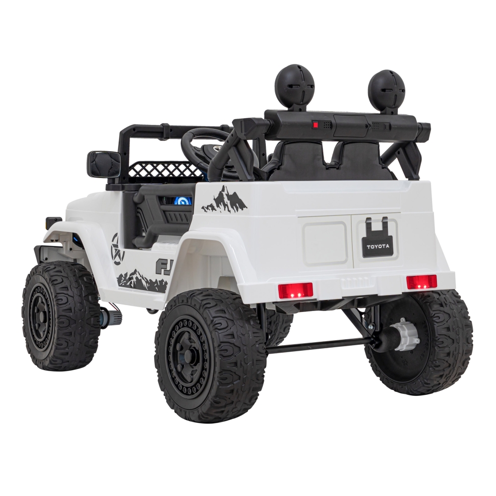 Elektromobilis Toyota FJ Cruiser 4x4, White-Elektromobiliai vaikams, Visureigiai-e-vaikas