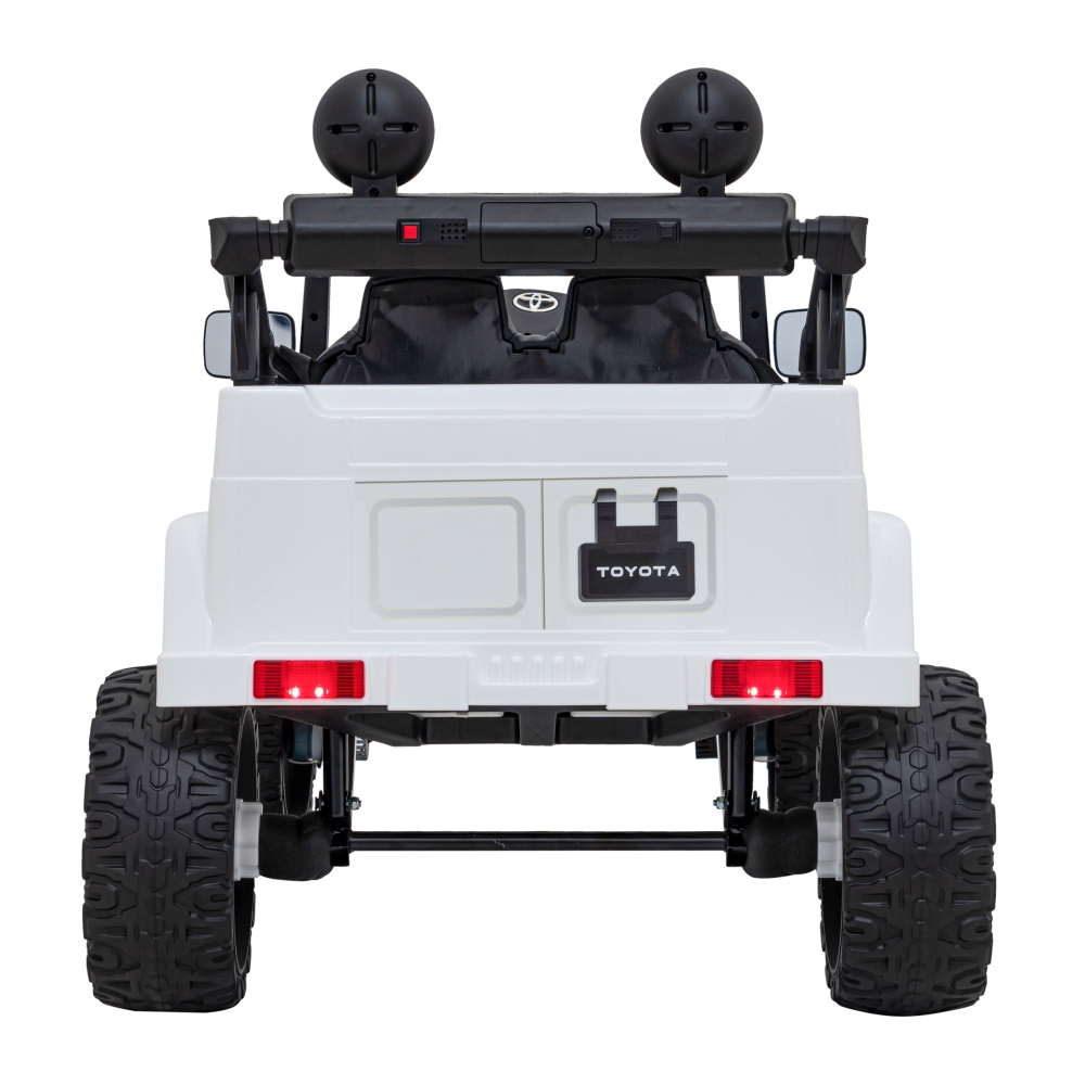 Elektromobilis Toyota FJ Cruiser 4x4, White-Elektromobiliai vaikams, Visureigiai-e-vaikas