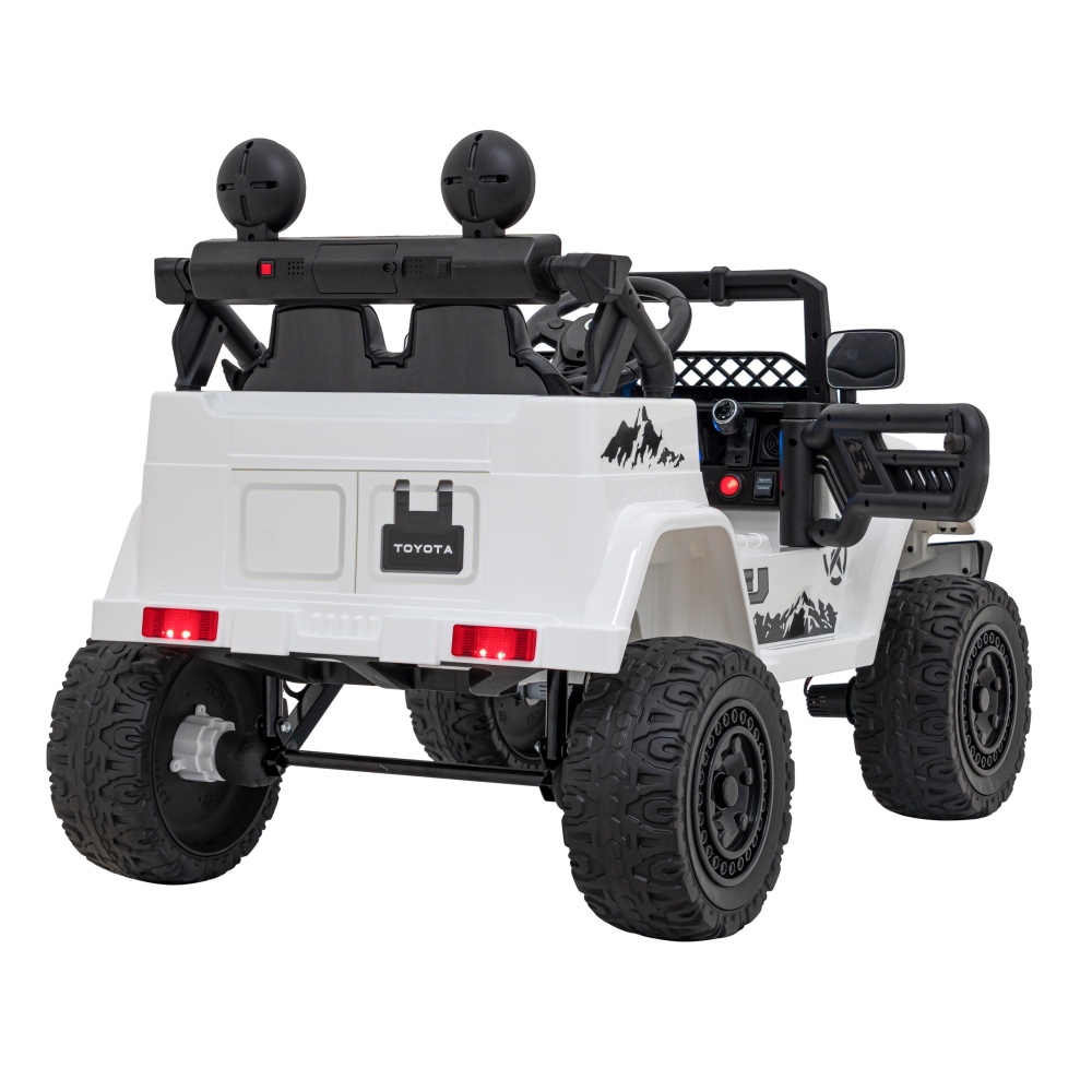 Elektromobilis Toyota FJ Cruiser 4x4, White-Elektromobiliai vaikams, Visureigiai-e-vaikas