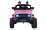 Toyota FJ Cruiser dla dzieci Różowy + Pilot + Napęd 4x4 + Audio LED + EVA + Wolny Start