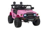 Toyota FJ Cruiser dla dzieci Różowy + Pilot + Napęd 4x4 + Audio LED + EVA + Wolny Start