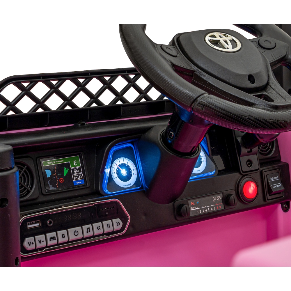 Toyota FJ Cruiser dla dzieci Różowy + Pilot + Napęd 4x4 + Audio LED + EVA + Wolny Start