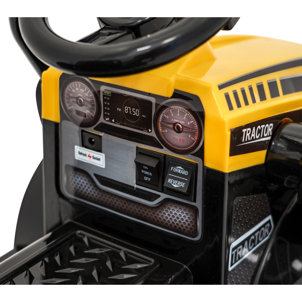 Elektrinis traktorius-buldozeris G320, Yellow-Elektromobiliai vaikams, Traktoriai-e-vaikas