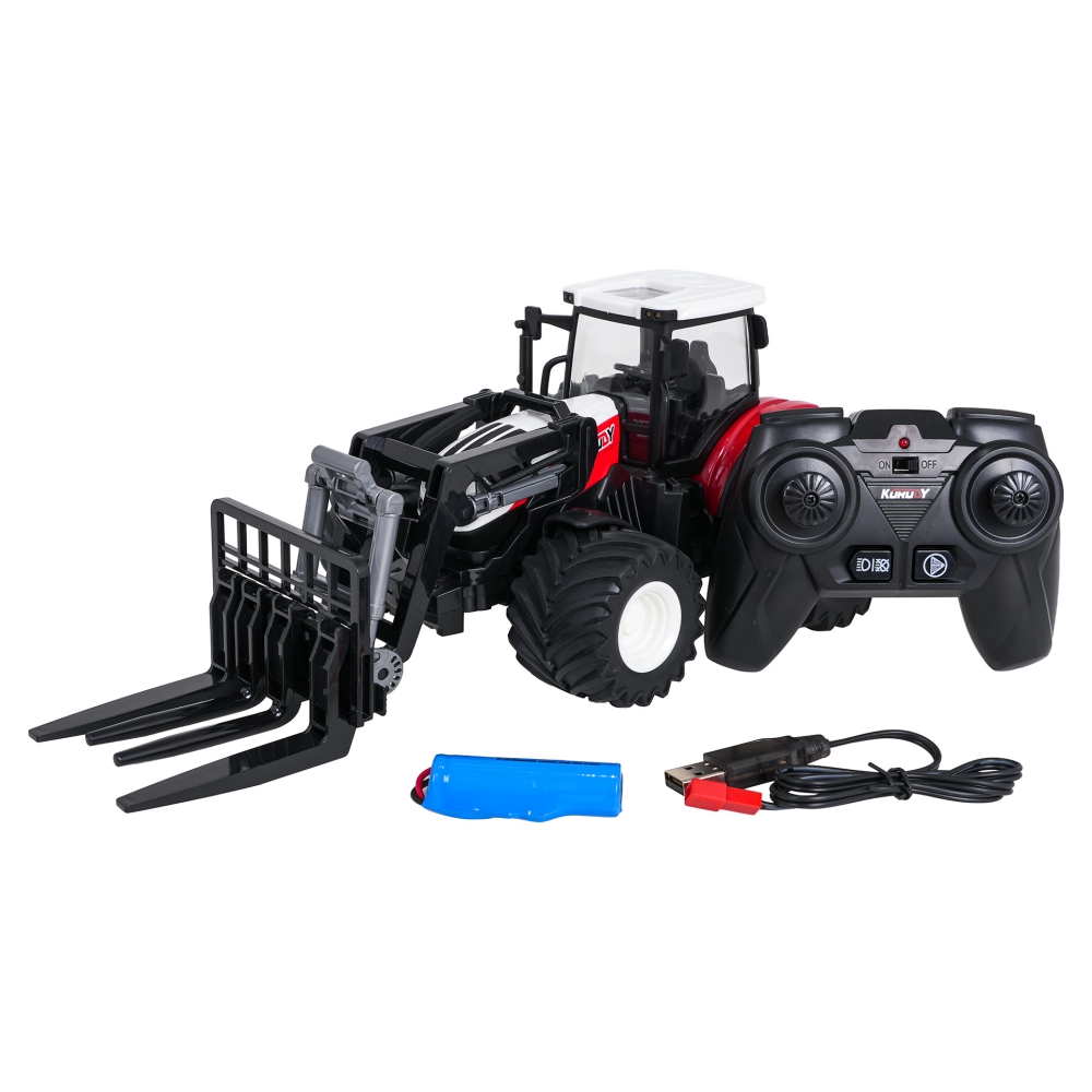 Traktor Czerwony R/C Z Turem