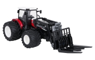 Raudonas R/C traktorius su turbinomis