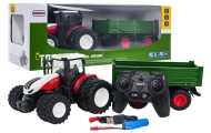 Traktor Czerwony R/C Z Zieloną Naczepą