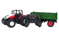Traktor Czerwony R/C Z Zieloną Naczepą