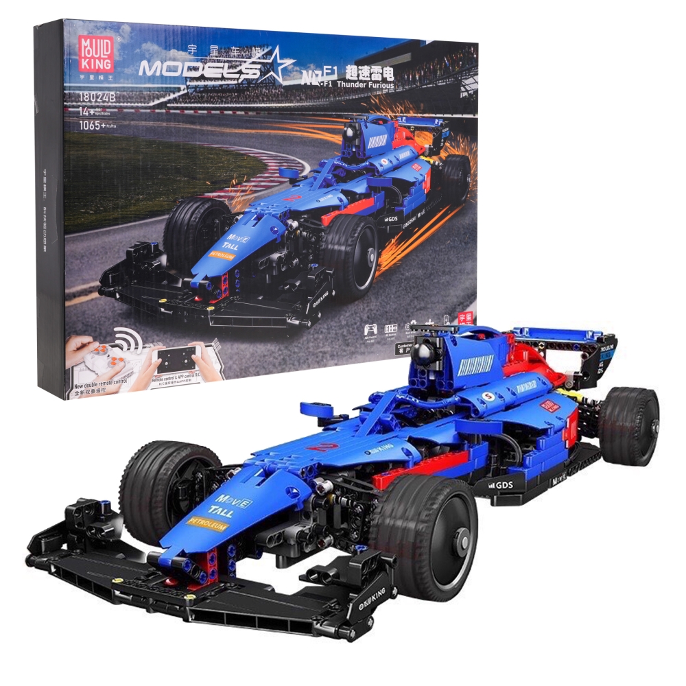 Konstruktorius F1 automobilis, 1065 el., mėlynas