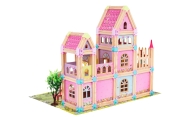 Drewniany Domek + Akcesoria 183el.