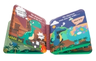 Dinozaurų guminių lėlių rinkinys + knygelė