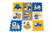 Mata z 9 Puzzli Pojazdy dla dzieci 10m+ Pianka EVA + Układanka pojazdy maszyny + Składanie figur 3D