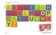 Mata Sensoryczna z 26 Puzzli Alfabet dla dzieci 10m+ Wyjmowane litery + Pianka EVA + Różne faktury