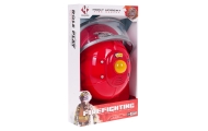 Interaktywny Kask Strażaka dla dzieci 3+ Dźwięki Syren + Światełka + Regulowany obwód